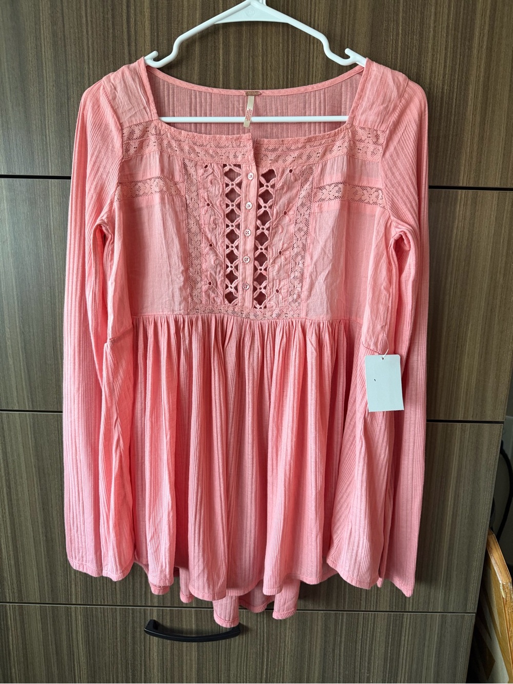 Free People boho lace-front peasant tunic